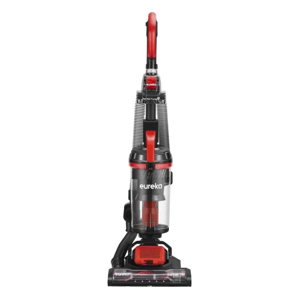 Max Swivel Bagless Corded Cyclone Filter Upright Vacuum for Multisurface in Red